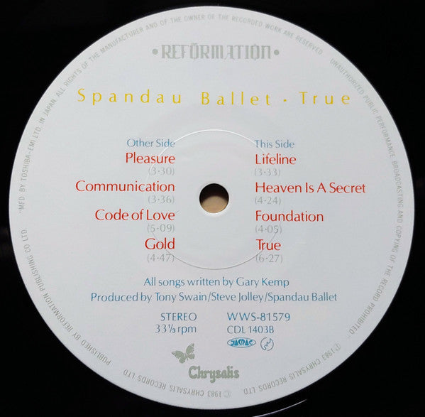 Spandau Ballet - True (LP, Album)