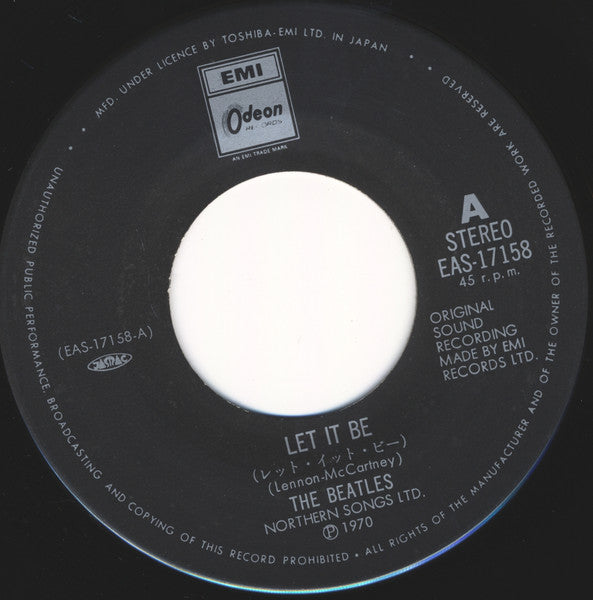 The Beatles - Let It Be / Get Back (7", Single)