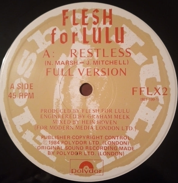 Flesh For Lulu - Restless (12"", Single)