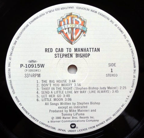 Stephen Bishop - Red Cab To Manhattan (LP, Album)