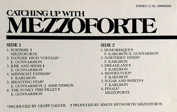 Mezzoforte - Catching Up With Mezzoforte (Early Recordings) (LP, Comp)