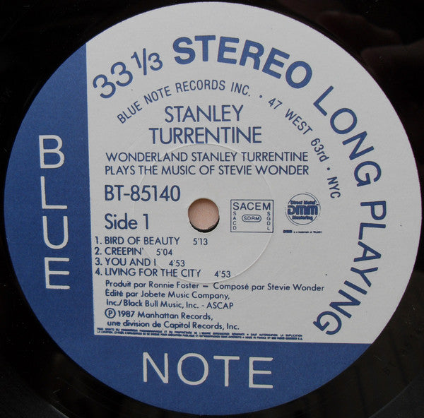 Stanley Turrentine - Wonderland Stanley Turrentine Plays The Music ...