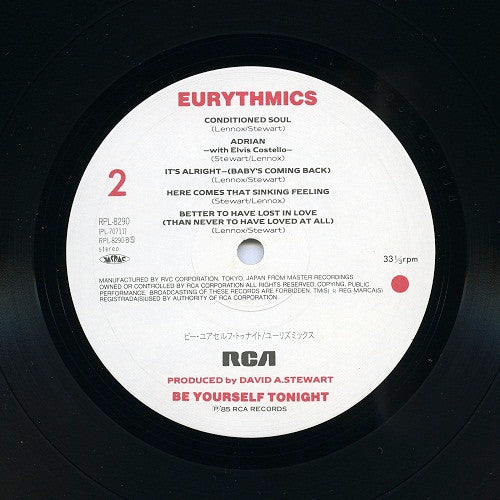 Eurythmics - Be Yourself Tonight (LP, Album)