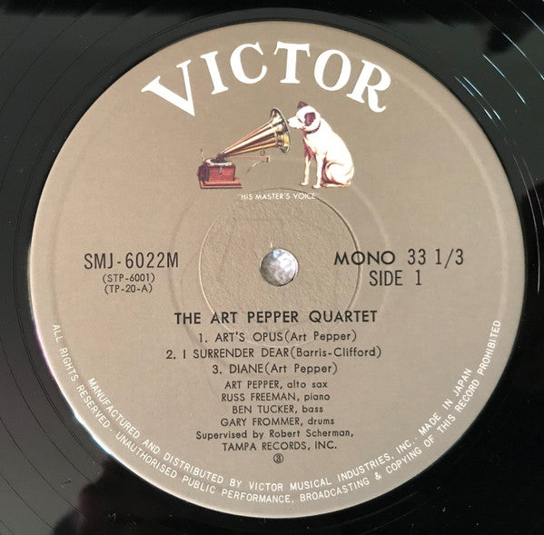 The Art Pepper Quartet* - The Art Pepper Quartet (LP, Album, Mono, RE)