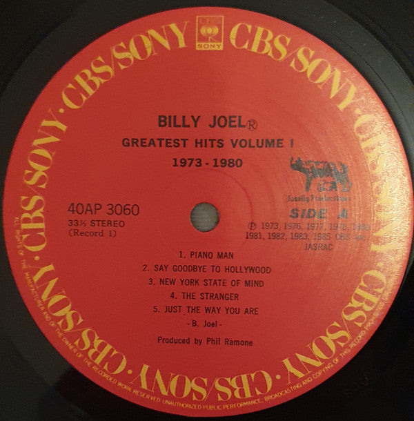 Billy Joel - Greatest Hits Volume I & Volume II (2xLP, Comp, Gat)