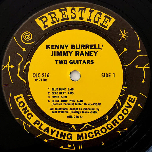 Kenny Burrell / Jimmy Raney - 2 Guitars (LP, Album, RE)