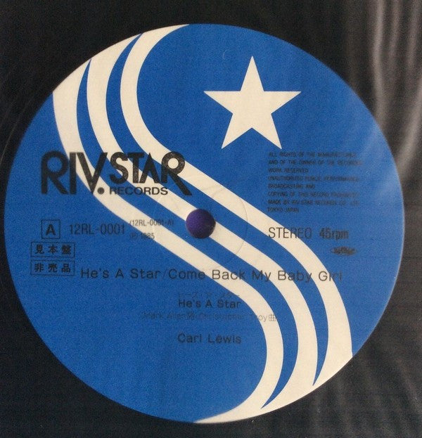 Carl Lewis & Electric Storm (2) - He's A Star (12"", Promo)