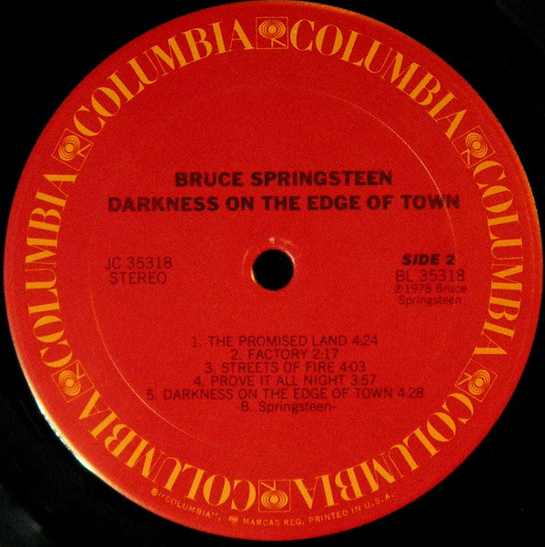 Bruce Springsteen - Darkness On The Edge Of Town (LP, Album, San)