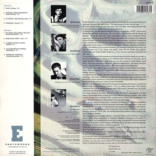 Bill Bruford's Earthworks - Earthworks (LP, Album)