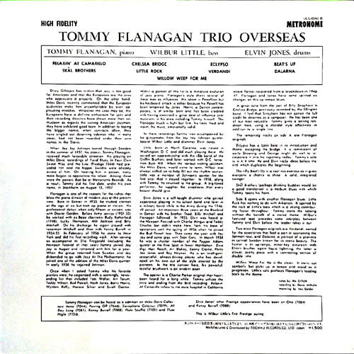 Tommy Flanagan - Overseas (LP, Album, Mono, RE)
