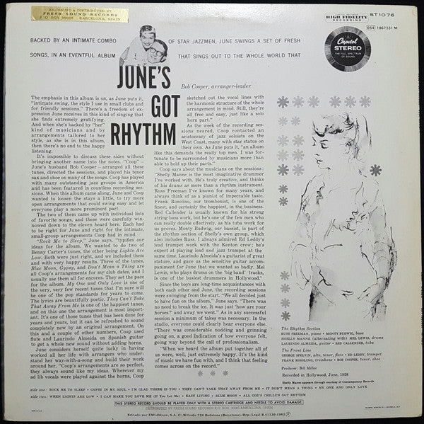 June Christy - June's Got Rhythm (LP)