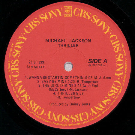 Michael Jackson - Thriller (LP, Album, Gat)