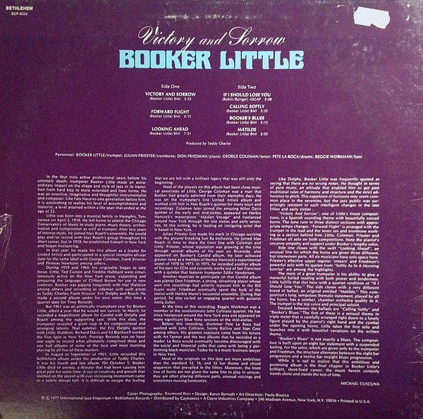 Booker Little - Victory And Sorrow (LP, Album, RE)
