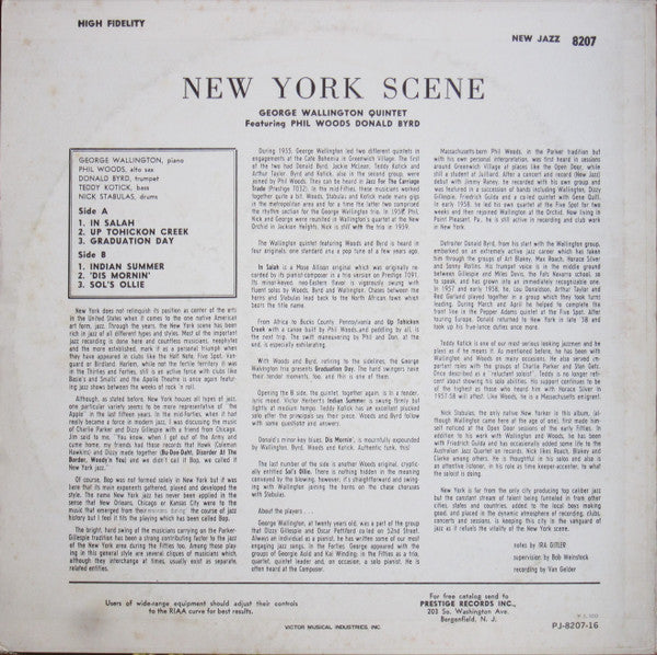 George Wallington Quintet - The New York Scene(LP, Album, Mono, RE)