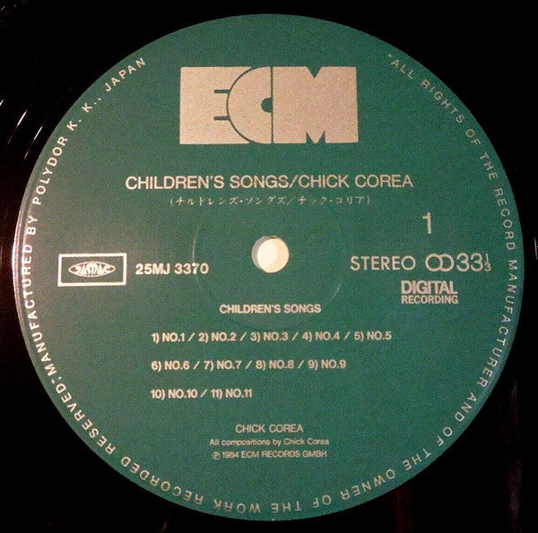 Chick Corea - Children's Songs (LP, Album)