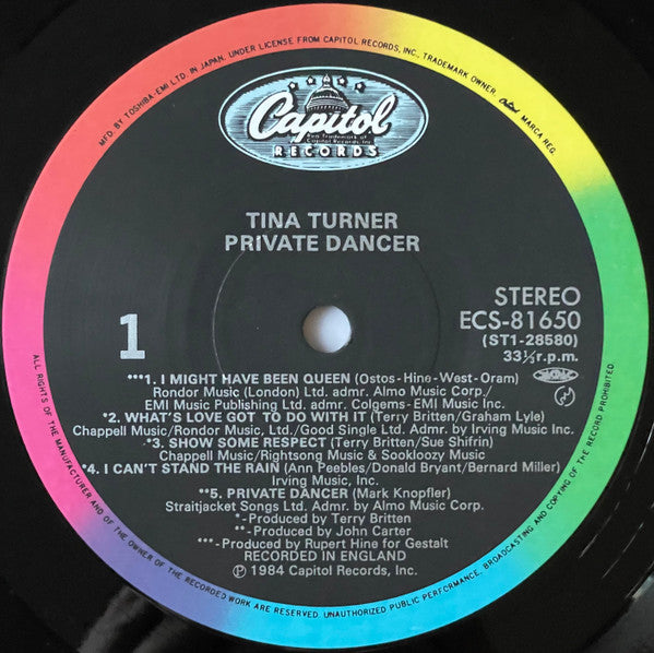 Tina Turner - Private Dancer (LP, Album, UK )