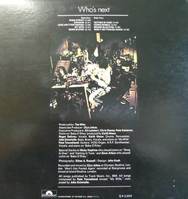 The Who - Who's Next (LP, Album, Gat)