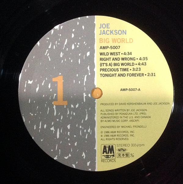 Joe Jackson - Big World (2xLP, Album, Promo)