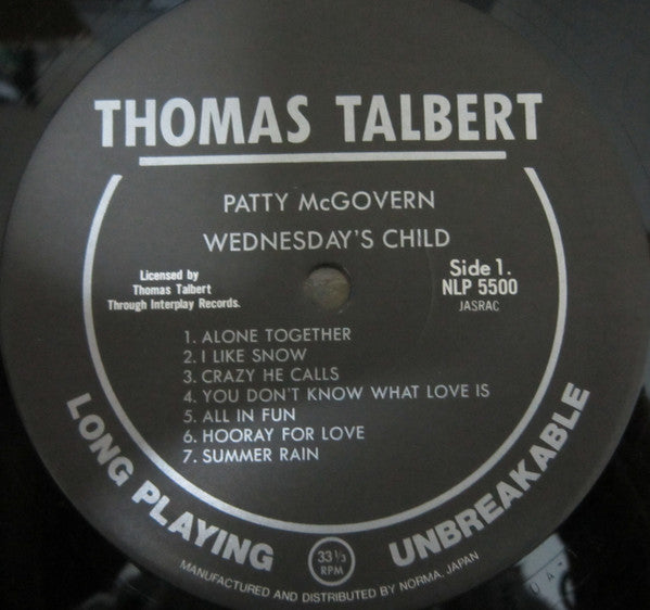 Patty McGovern, Thomas Talbert - Wednesday's Child (LP, Album, RE)