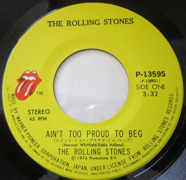 The Rolling Stones - Ain't Too Proud To Beg (7"", Single)