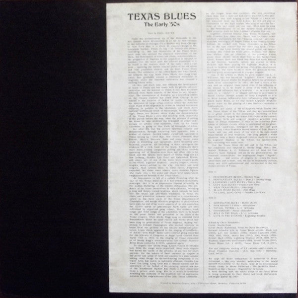 Various - Texas Blues - The Early '50s (LP, Comp)