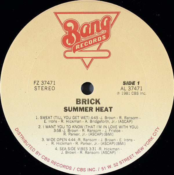 Brick - Summer Heat (LP, Album)