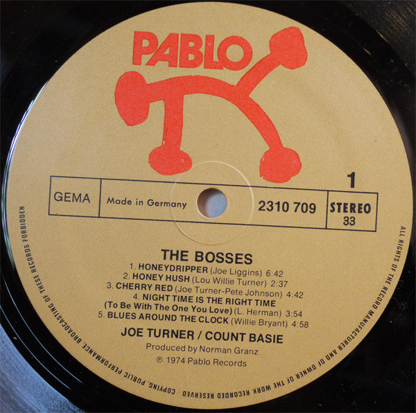 Count Basie / Joe Turner* - The Bosses (LP, Album)