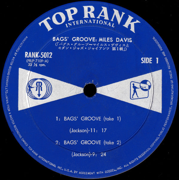 Miles Davis - Bags Groove (LP, Album, Blu)