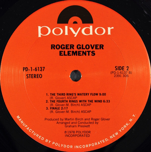 Roger Glover - Elements (LP, Album)