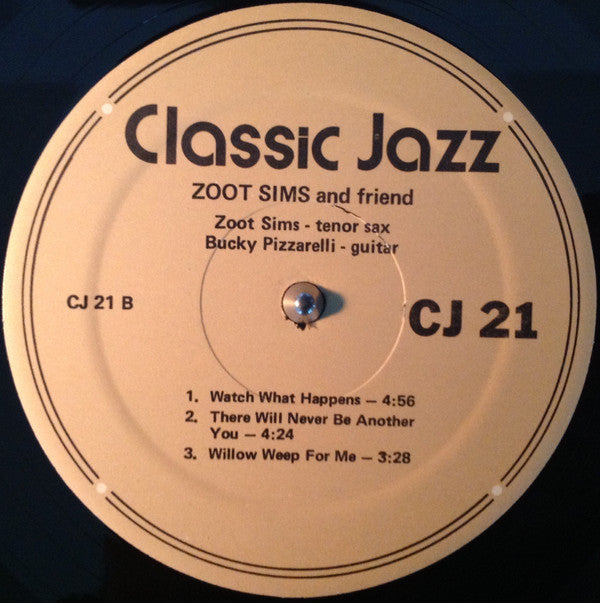 Zoot Sims, Bucky Pizzarelli - Zoot Sims And Friend... (LP)