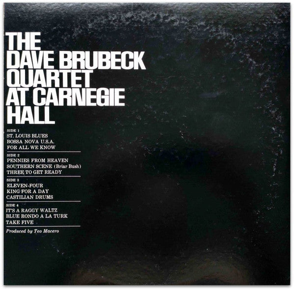 The Dave Brubeck Quartet - At Carnegie Hall (2xLP, Album, RE, Gat)