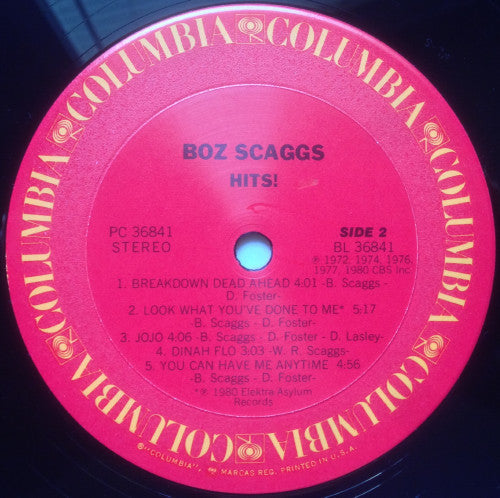 Boz Scaggs - Hits! (LP, Comp, Car)