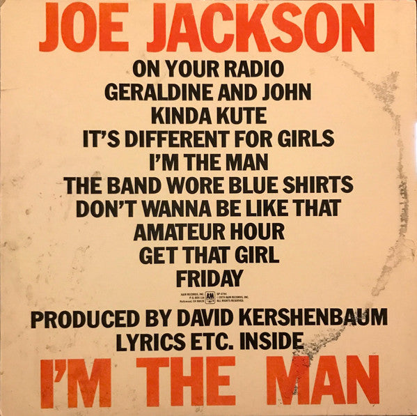 Joe Jackson - I'm The Man (LP, Album, San)