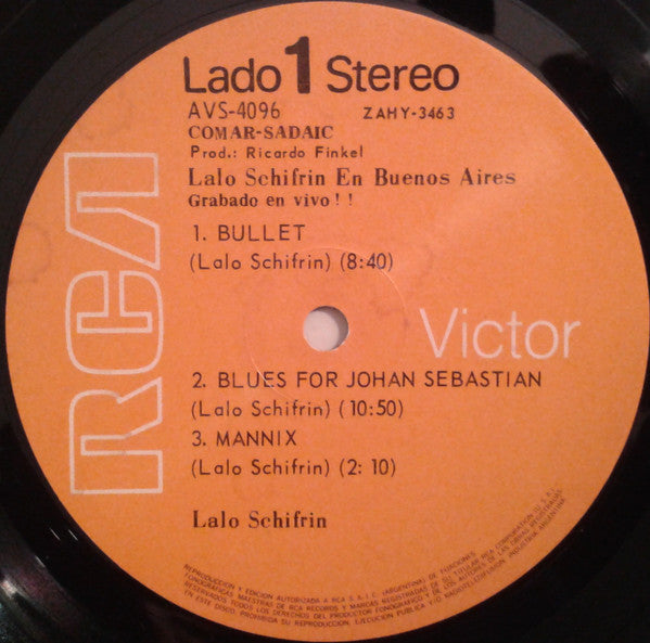 Lalo Schifrin - En Buenos Aires Grabado En Vivo!! (LP, Album)