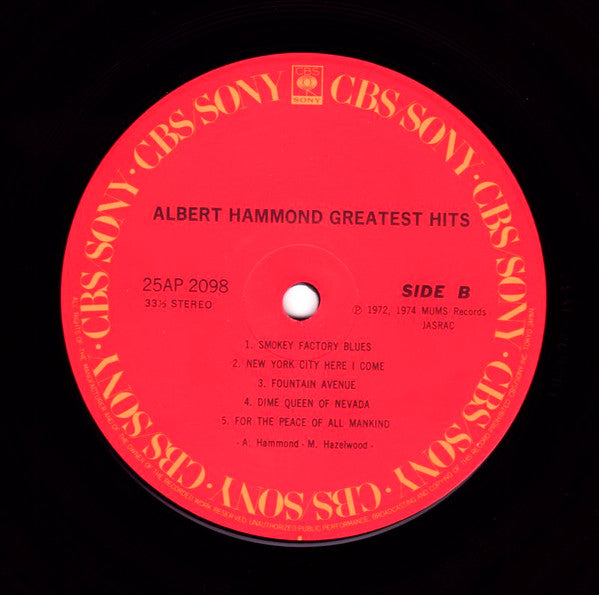 Albert Hammond - Greatest Hits (LP, Comp)
