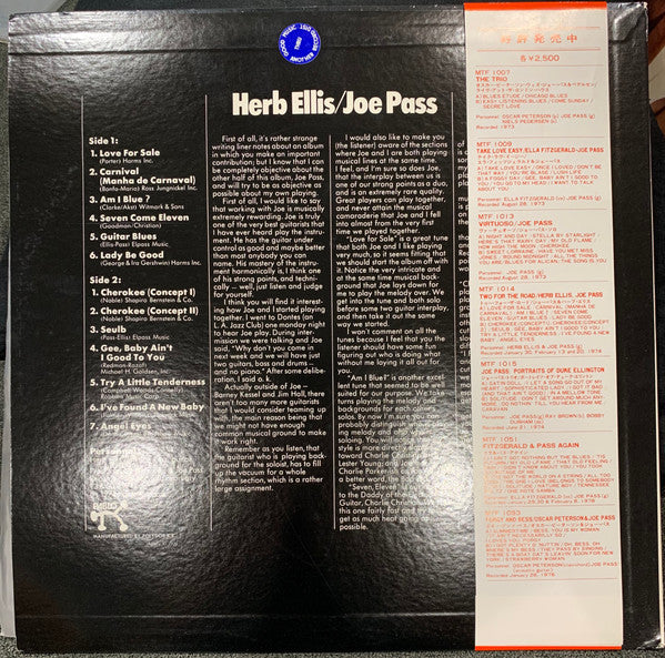 Herb Ellis / Joe Pass - Two For The Road (LP, Album)