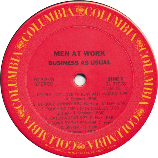Men At Work - Business As Usual (LP, Album)