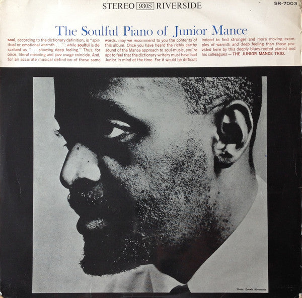 Junior Mance - The Soulful Piano Of Junior Mance = ソウルフル・ピアノ(LP, Al...