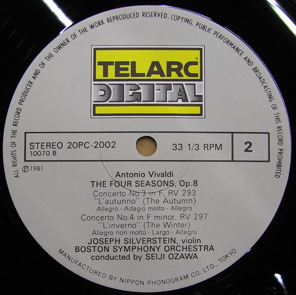 Antonio Vivaldi - The Four Seasons = 小沢の四季(LP, Album, Gat)