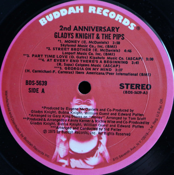 Gladys Knight & The Pips* - 2nd Anniversary (LP, Album, Mon)