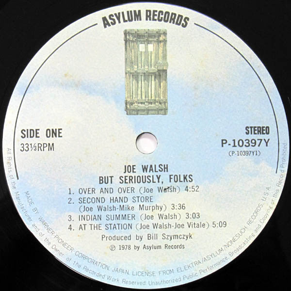 Joe Walsh - ""But Seriously, Folks..."" (LP, Album)