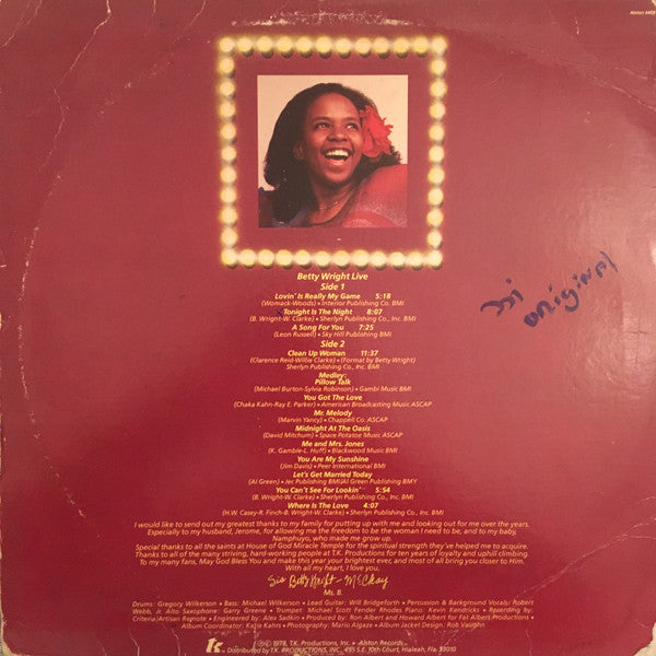 Betty Wright - Betty Wright Live (LP, Album)