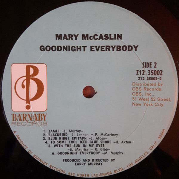 Mary McCaslin - Goodnight Everybody (LP, Album)