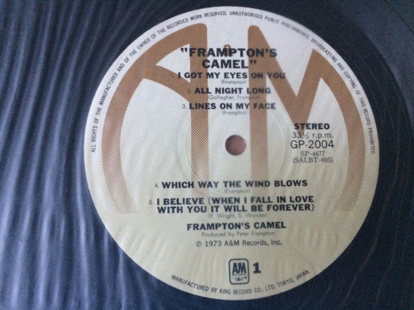Peter Frampton - Frampton's Camel (LP, Album, RE)