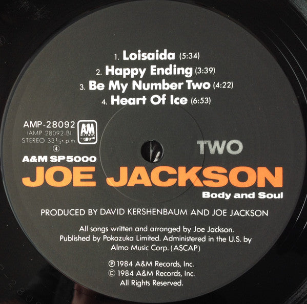 Joe Jackson = ジョー・ジャクソン* - Body And Soul = ボディ・アンド・ソウル (LP, Album)