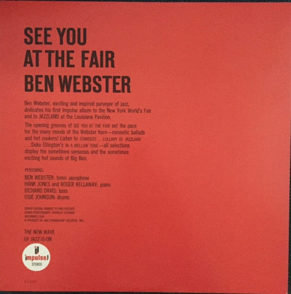 Ben Webster - See You At The Fair (LP, Album, RE, Gat)
