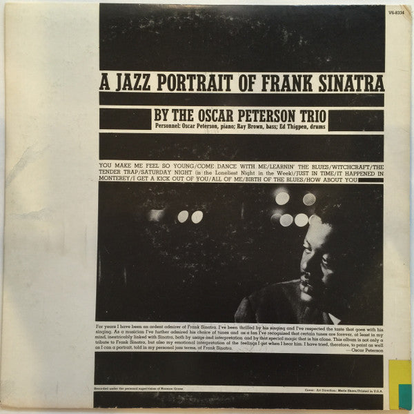 The Oscar Peterson Trio - A Jazz Portrait Of Frank Sinatra (LP, Album)