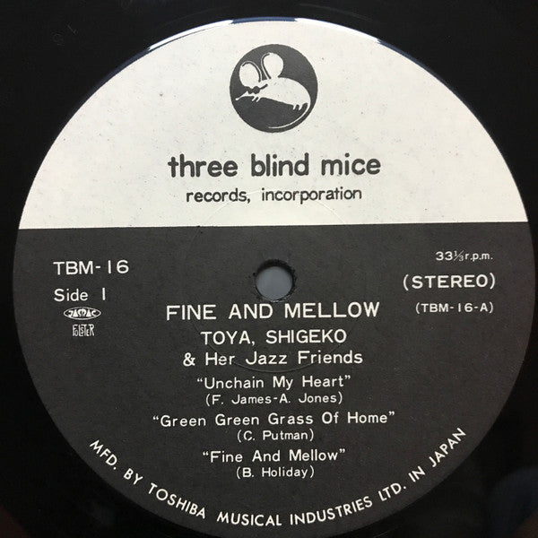 Shigeko Toya - Fine And Mellow (LP, Album)