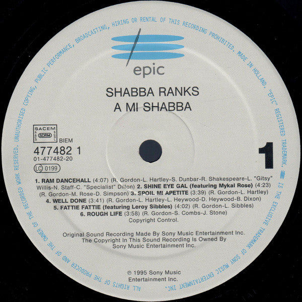 Shabba Ranks - A Mi Shabba (LP, Album)