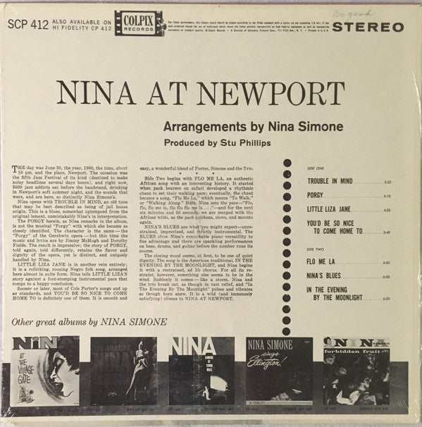Nina Simone - Nina At Newport (LP, Album, RE)